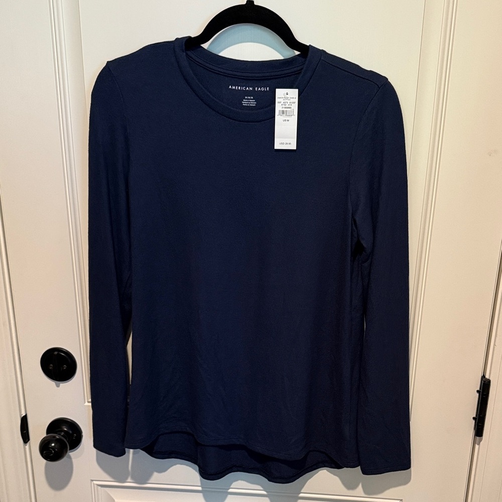 Navy Long Sleeve Top AE SUPER SOFT